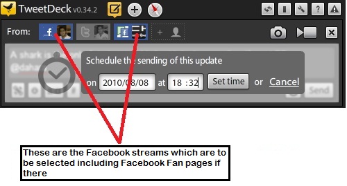Tweetdeck Facebook Status update111 10 ways to schedule Facebook status updates